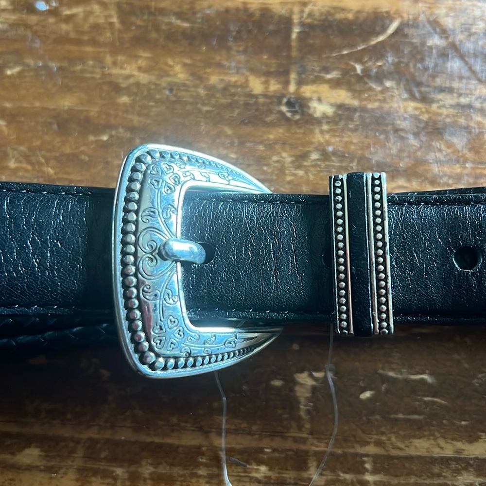 Black Brighton leather belt size 32